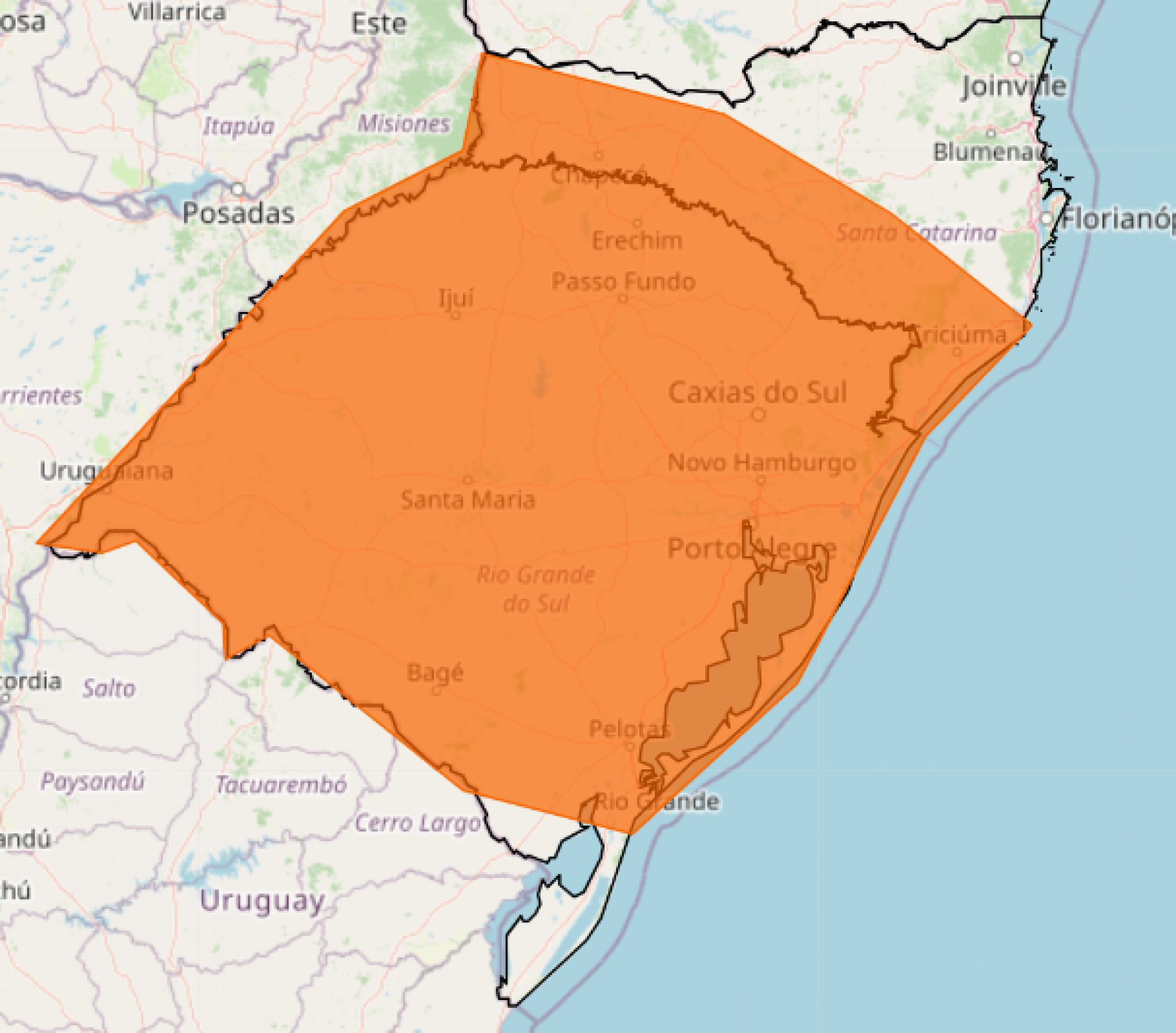 CHUVA NO RS: Inmet publica novo alerta para precipitação intensa no Estado abc+