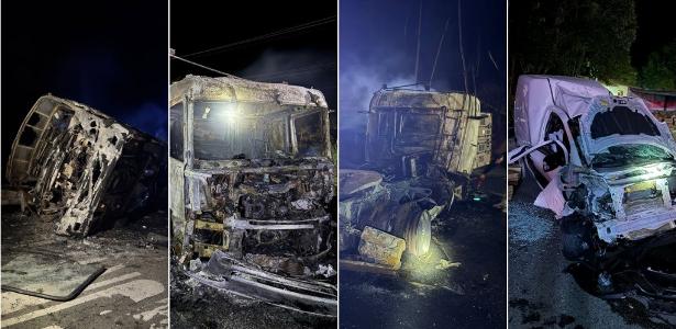 Acidente com 4 veículos em SC deixa ao menos 2 mortos e 11 feridos