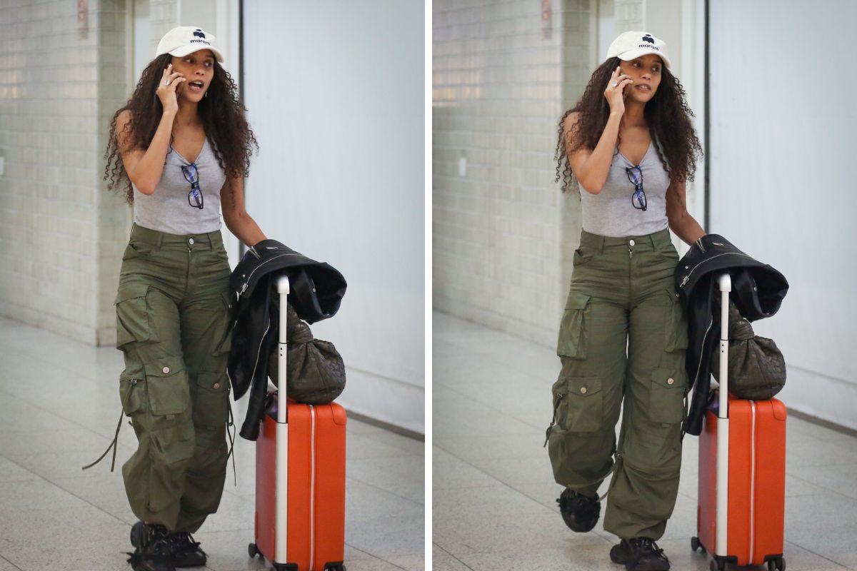 De férias após novela, Taís Araújo é vista em aeroporto 