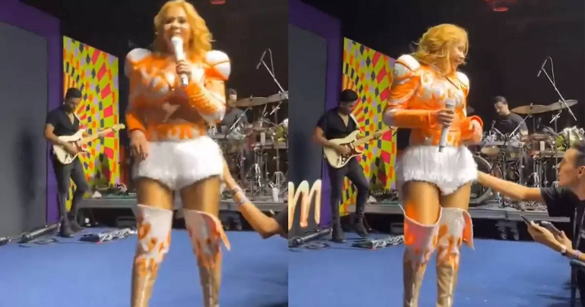 Joelma dá bronca em fã após sofrer assédio durante show