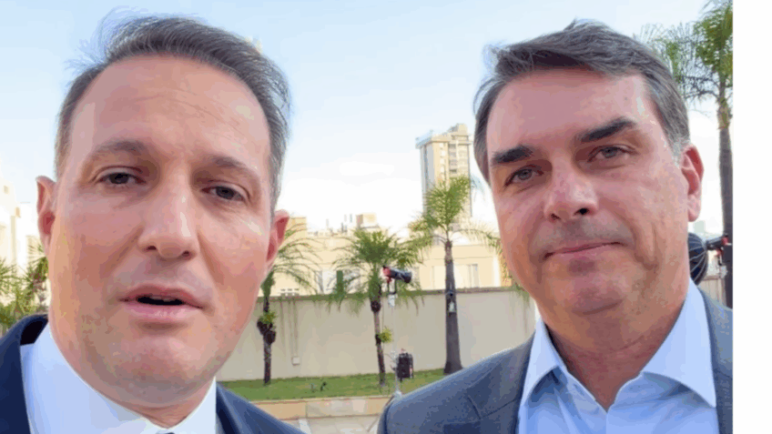 Ao lado de Flávio, Derrite diz que os EUA não vão invadir o Brasil