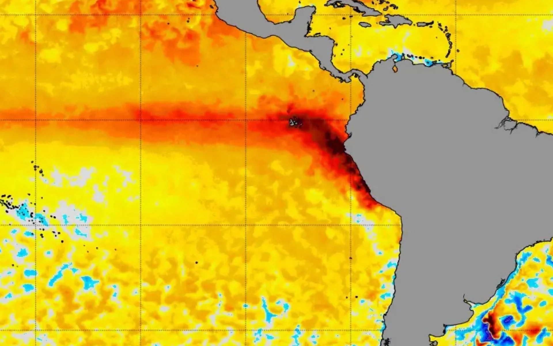 Novo pulso de águas quentes potencializa chance de Super El Niño com intensificação nos próximos meses abc+