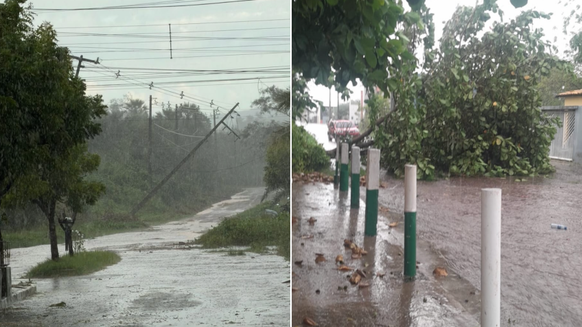Microexplosão atmosférica provoca danos em Piracuruca no Piauí