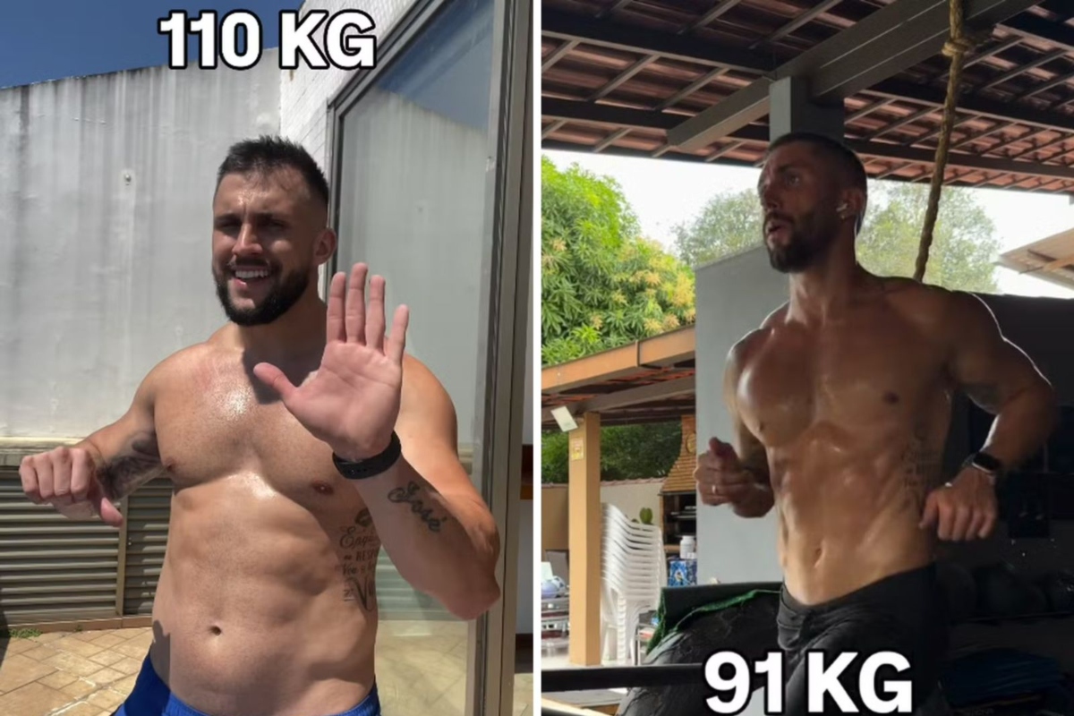 Arthur Picoli exibe resultado da perda de 19 kg e impressiona 