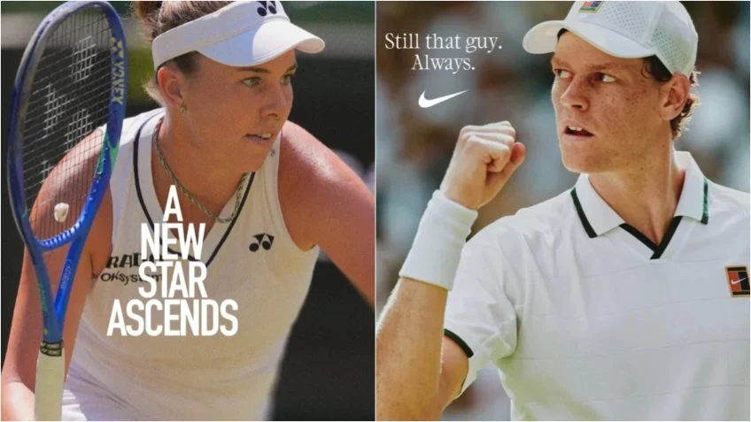 Yonex e Nike celebram títulos de Nosková e Sinner em Wimbledon