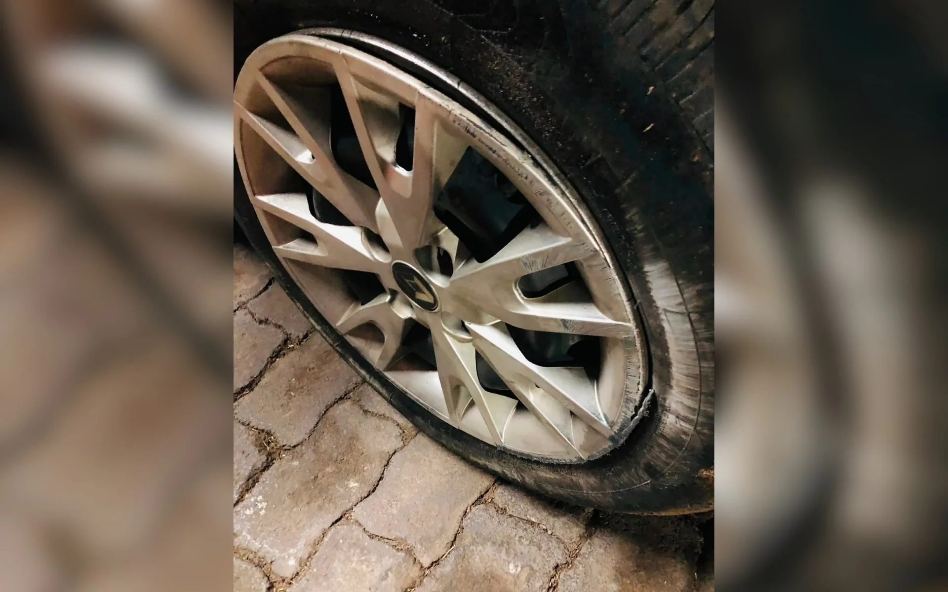 Pedra gigante é atirada contra carro de veterinária na BR-448: Não sei como tiveram força abc+