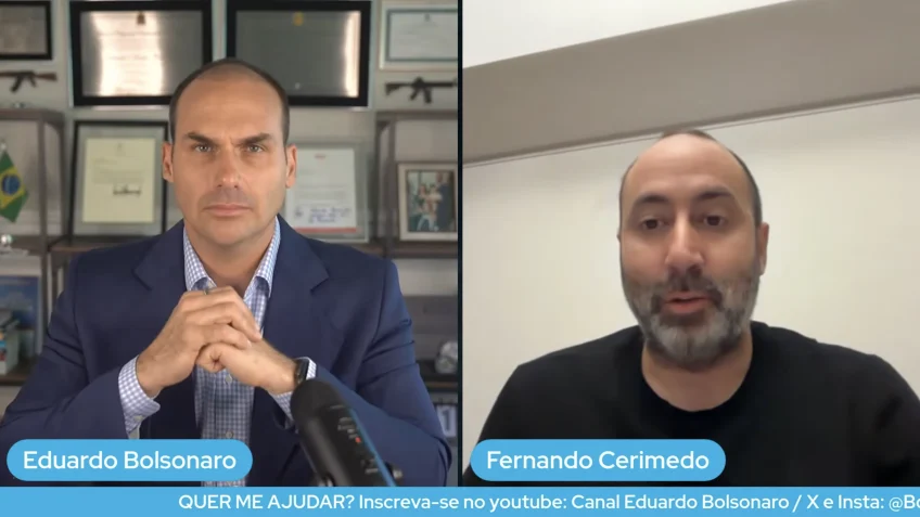 Eduardo repete Flávio e diz que TSE usa urnas Smartmatic
