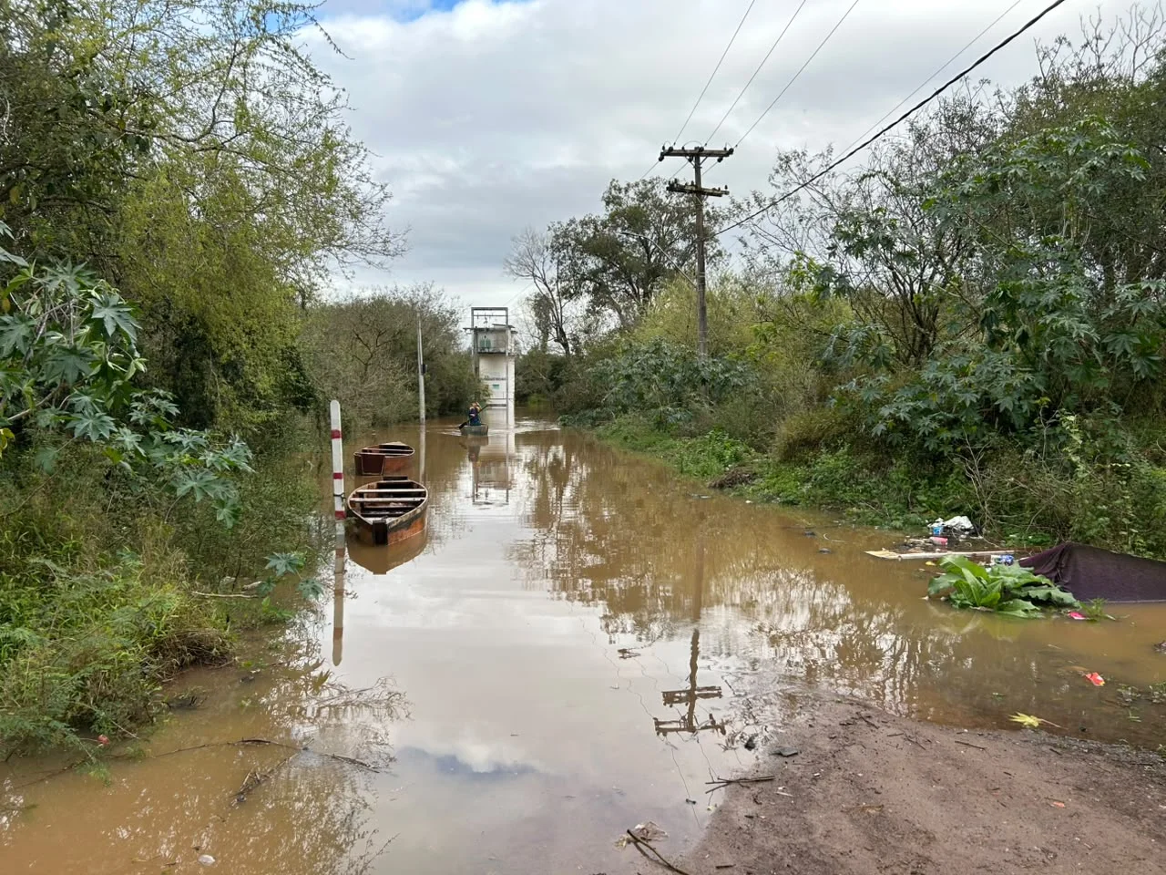Nível do Rio dos Sinos começa a baixar em Taquara abc+