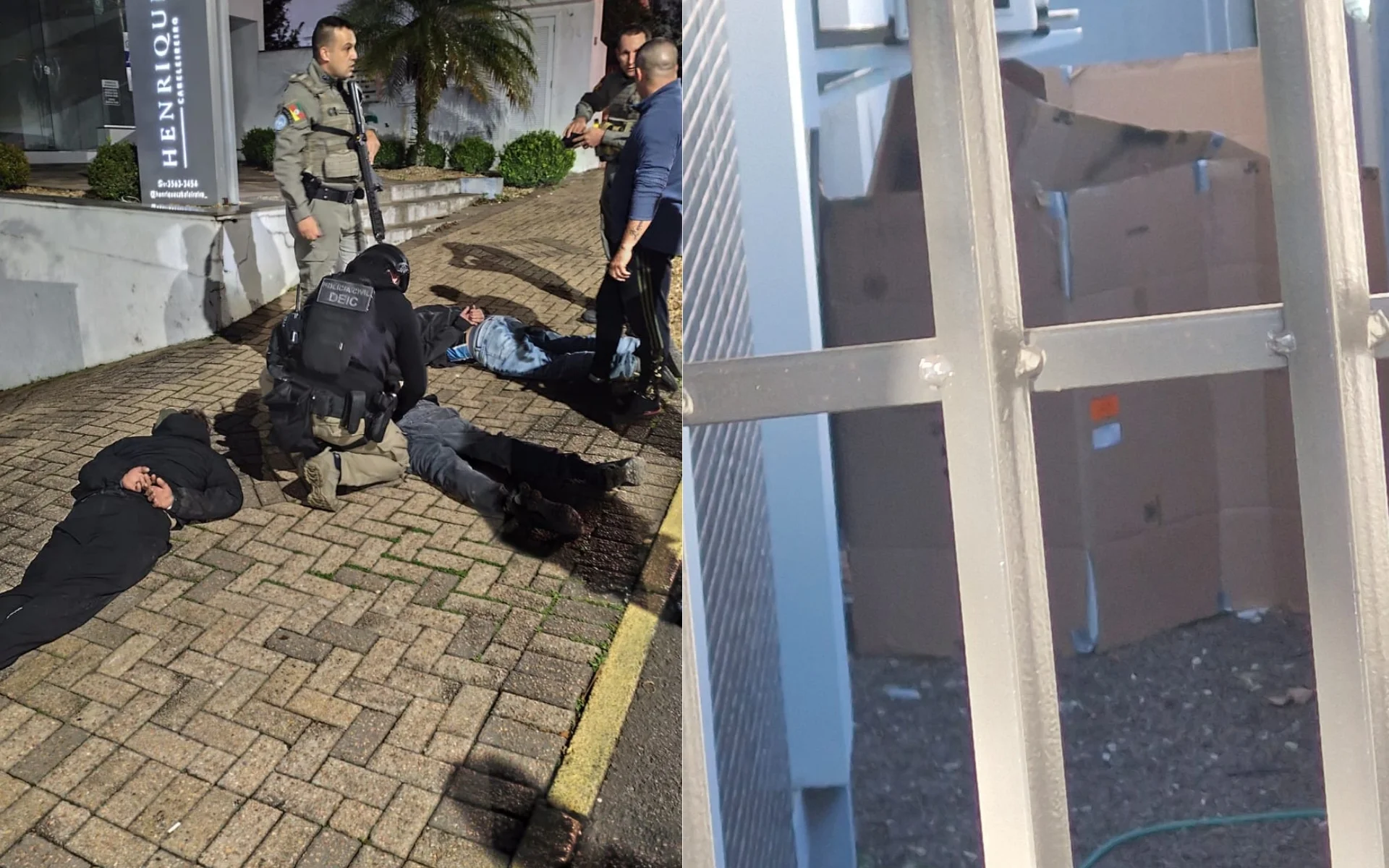 Bando volta a atacar o Banco do Brasil no Vale do Sinos: Criminosos montam estrutura com papelão para acessar cofre abc+