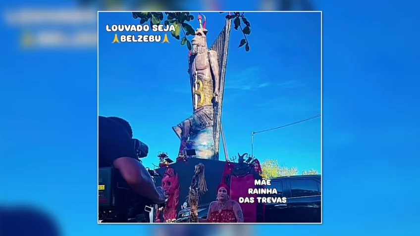 Estátua de 11 metros do diabo é construída no Ceará