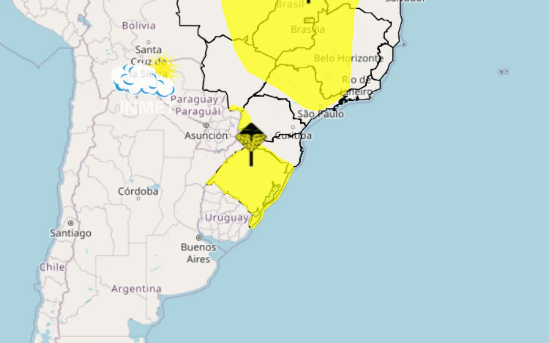 Tempestade com risco de queda de granizo coloca RS em alerta amarelo abc+