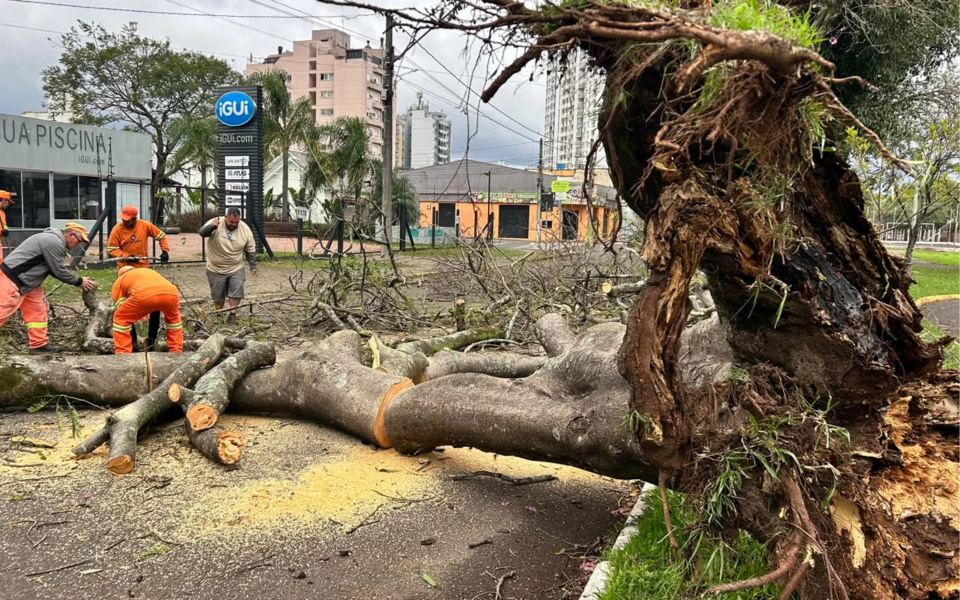 Rajadas de vento chegaram a 132 km/h durante temporal no RS abc+