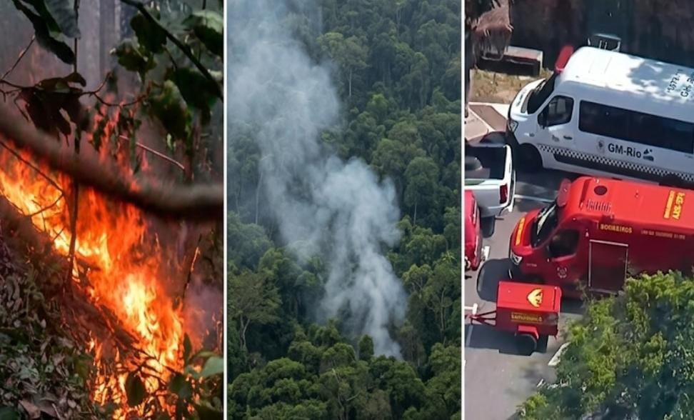 Helicóptero cai em área de mata na Vista Chinesa e quatro pessoas morrem