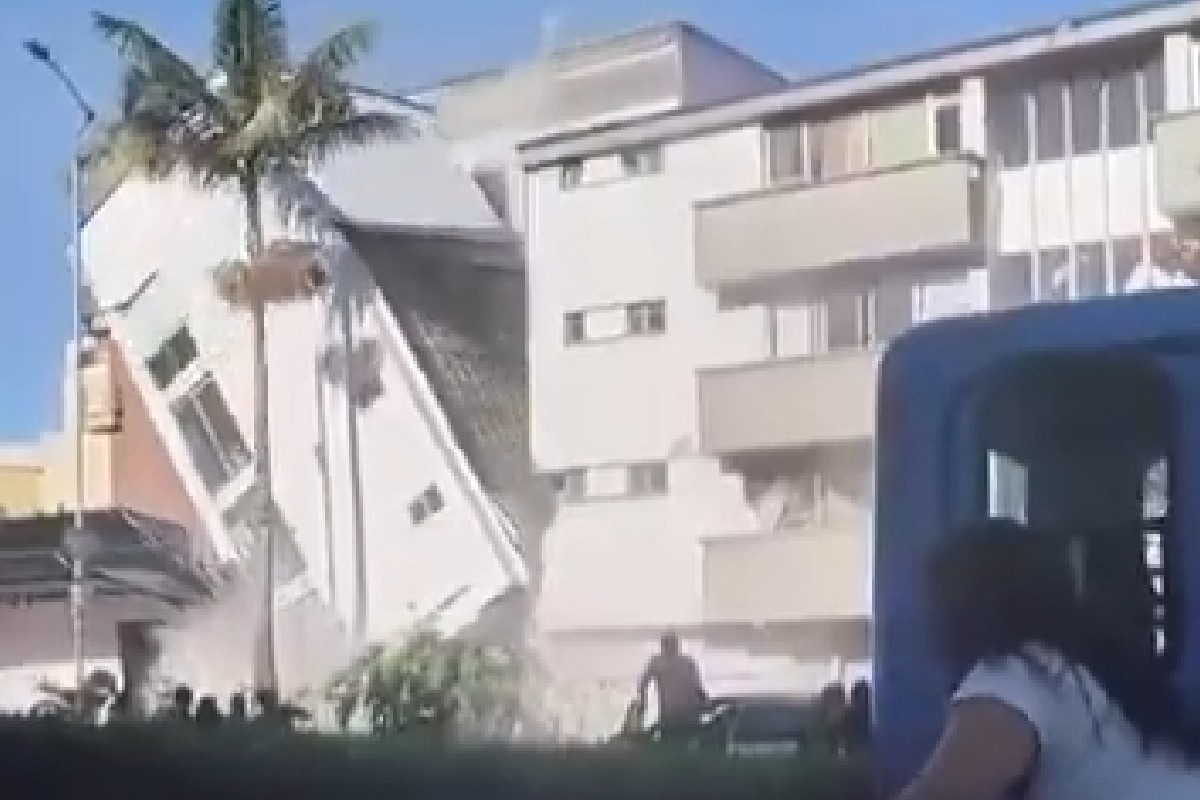 VÍDEO mostra prédio ruindo durante terremoto na Colômbia G1