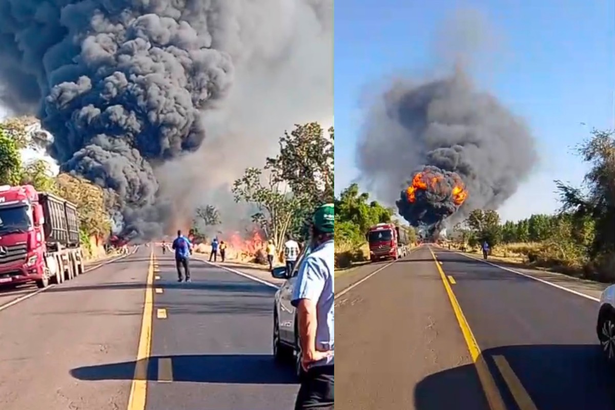 Acidente na BR-163 em MS: Explosão deixa 4 mortos e 6 feridos G1
