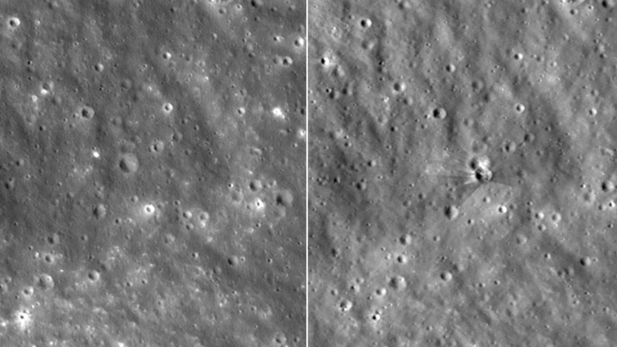 Nasa divulga imagens de cratera deixada por foguete da SpaceX na Lua