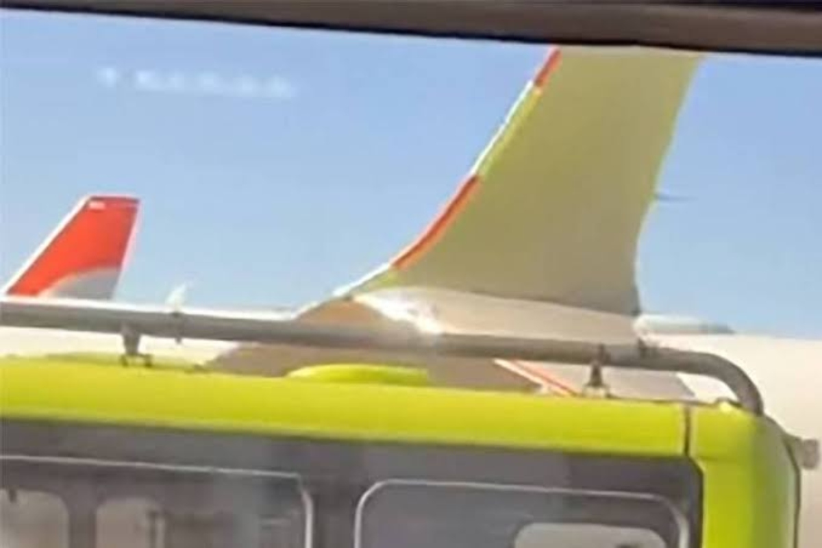Ônibus atinge asa de Boeing da Gol no aeroporto de Guarulhos