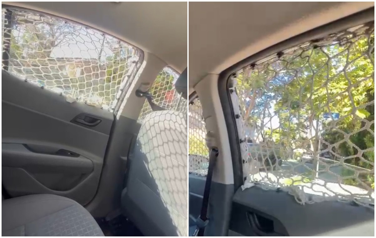 Empresária se surpreende ao pegar Uber com tela de proteção nos vidros em SP: ‘Achei genial G1