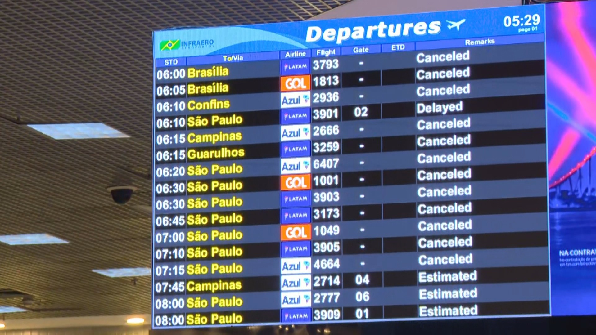 Aeroporto Santos Dumont tem voos cancelados no início da manhã desta sexta-feira G1
