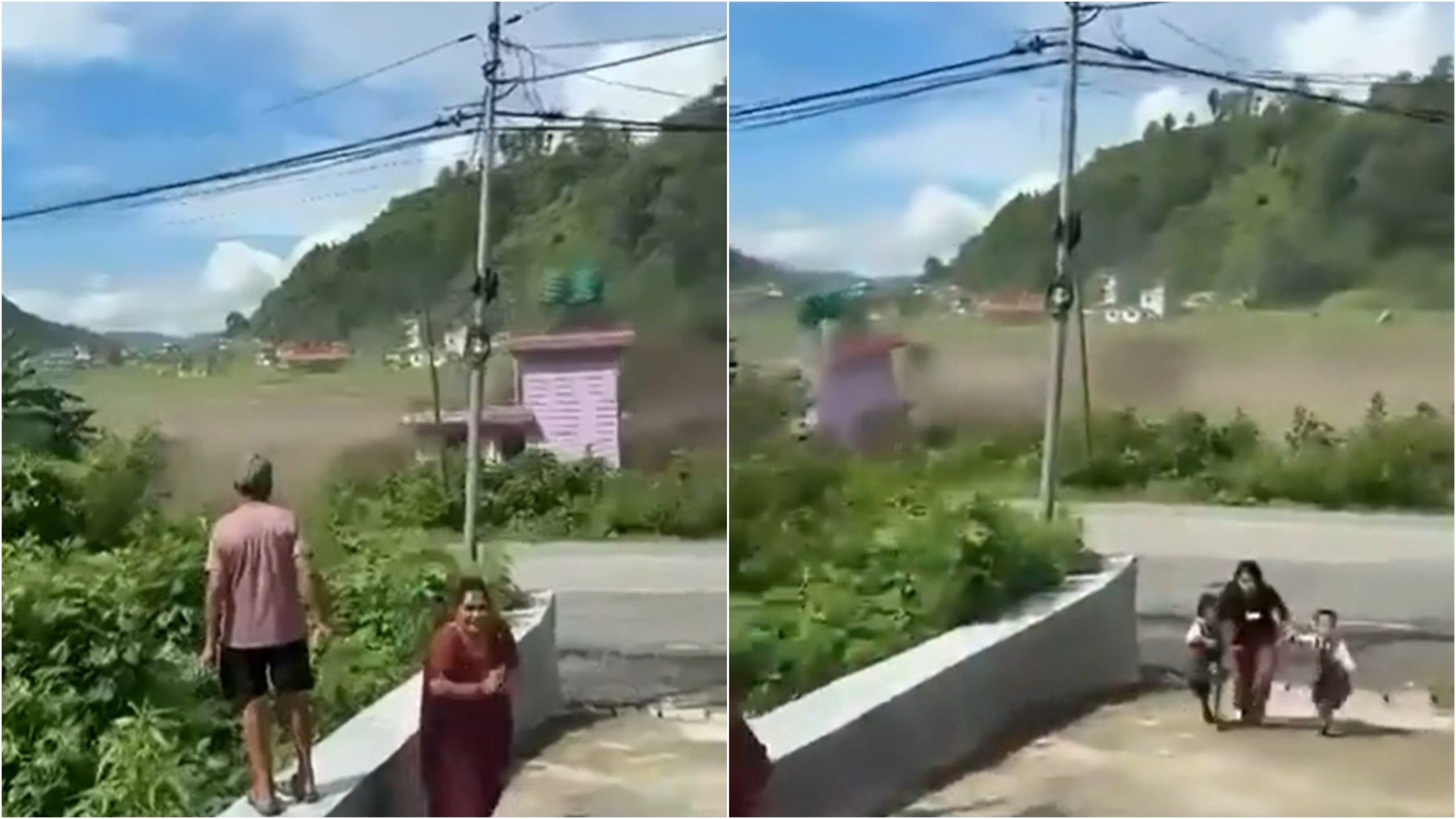 Família do Nepal foge de avalanche antes de casa ser arrastada G1