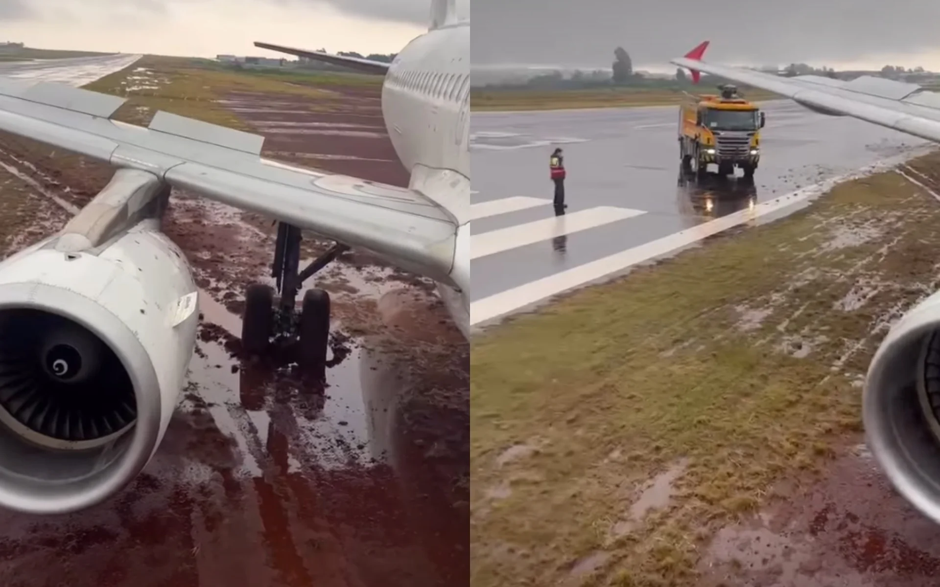 VÍDEO: Avião da Latam com 151 pessoas a bordo sai da pista durante pouso abc+