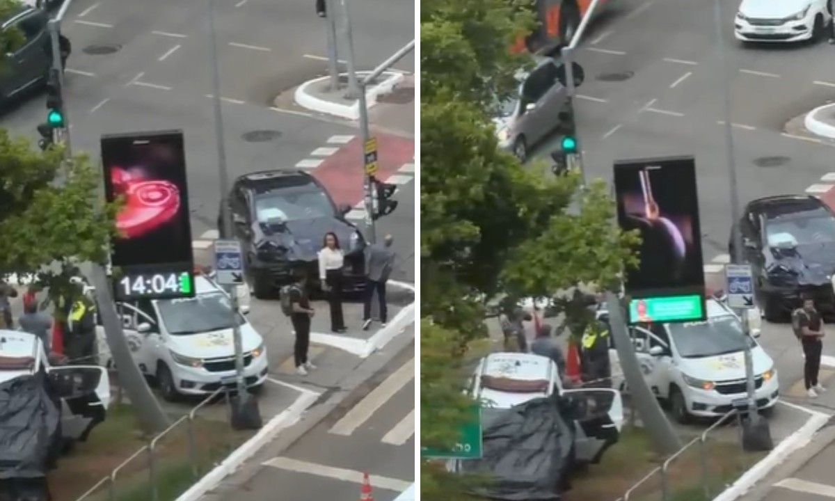 Motorista sem habilitação bate Porsche em viatura e deixa dois PMs feridos na Faria Lima G1