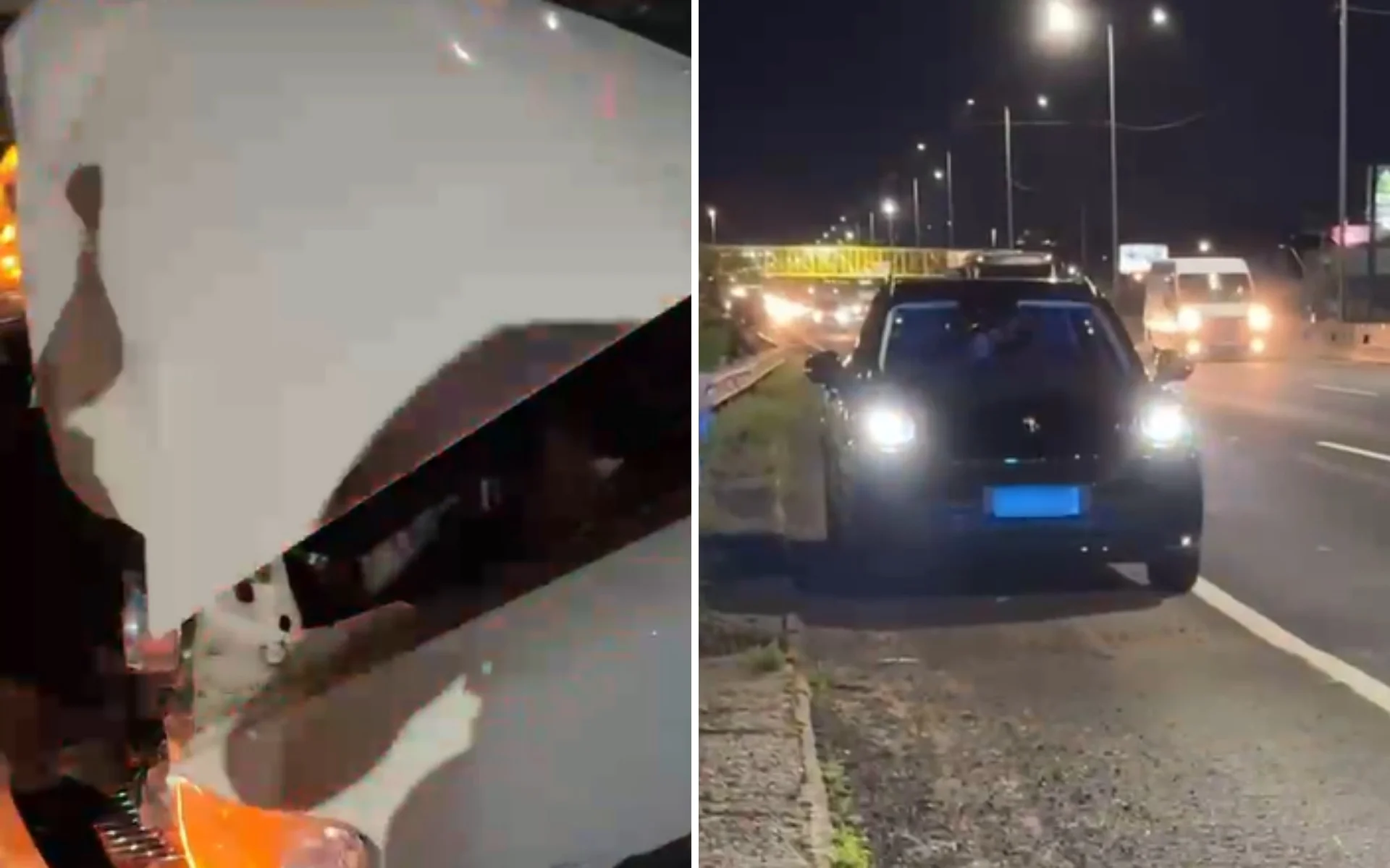 BR-116: Palio bate na traseira de carro elétrico no acesso à RS-240 abc+