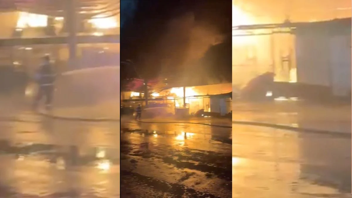 Incêndio atinge galpão na Ceagesp, em São Paulo