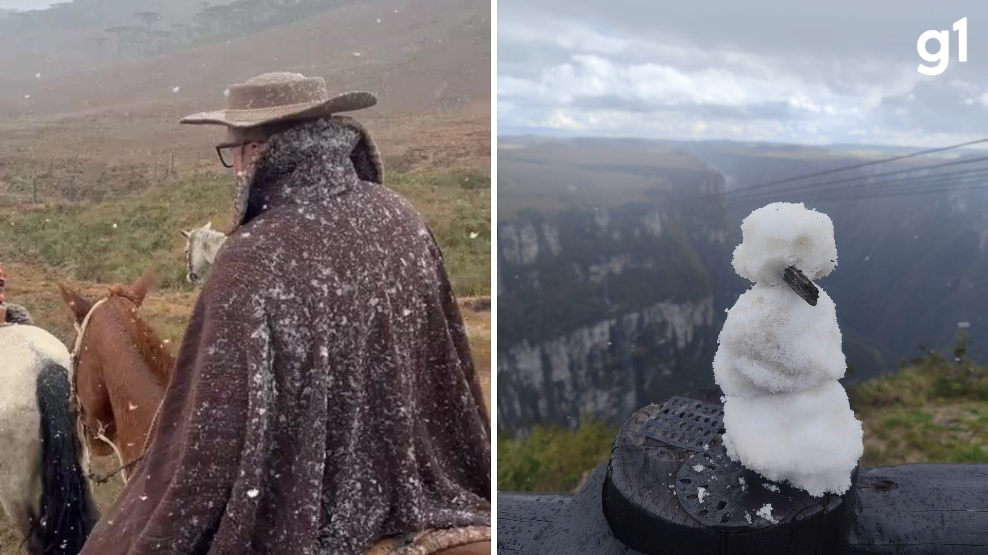 VÍDEO: Serra do RS registra neve neste domingo G1