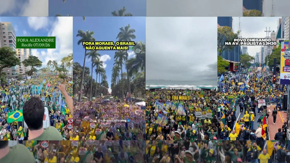 Veja imagens de atos contra Moraes em várias cidades do Brasil