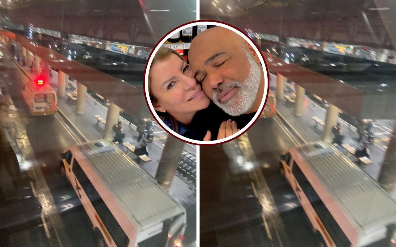 Ge Helena, viúva de Rick, passa mal ao chegar ao Brasil 