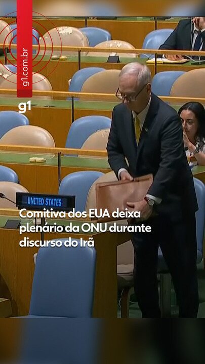 Vídeo: Comitiva dos EUA deixa plenário da ONU durante discurso do Irã Mundo G1