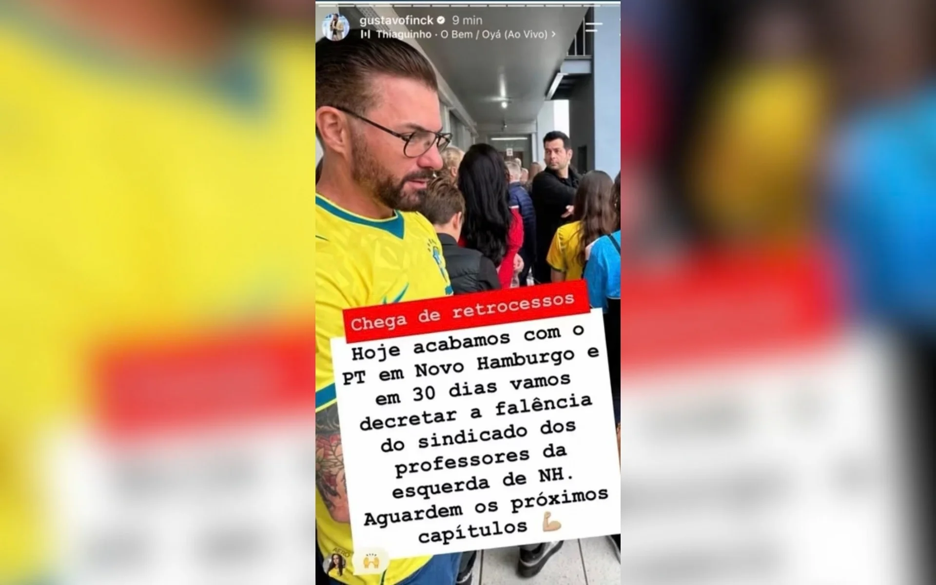 Vamos decretar a falência do sindicato dos professores da esquerda de NH : Novo ataque de Finck tem entidade como alvo