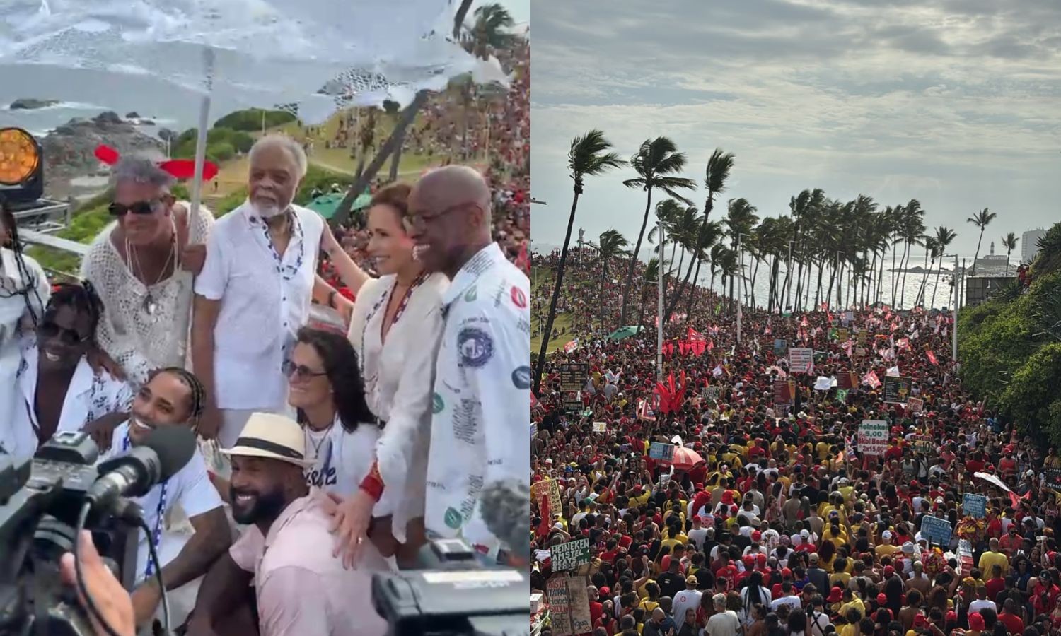 Apoiadores de Lula protestam em ato com Daniela, Gil e outros artistas G1