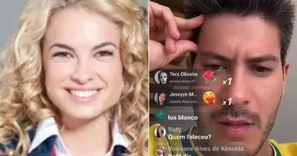 Arthur Aguiar descobre morte de Lua Blanco durante live e faz homenagem emocionante à ex