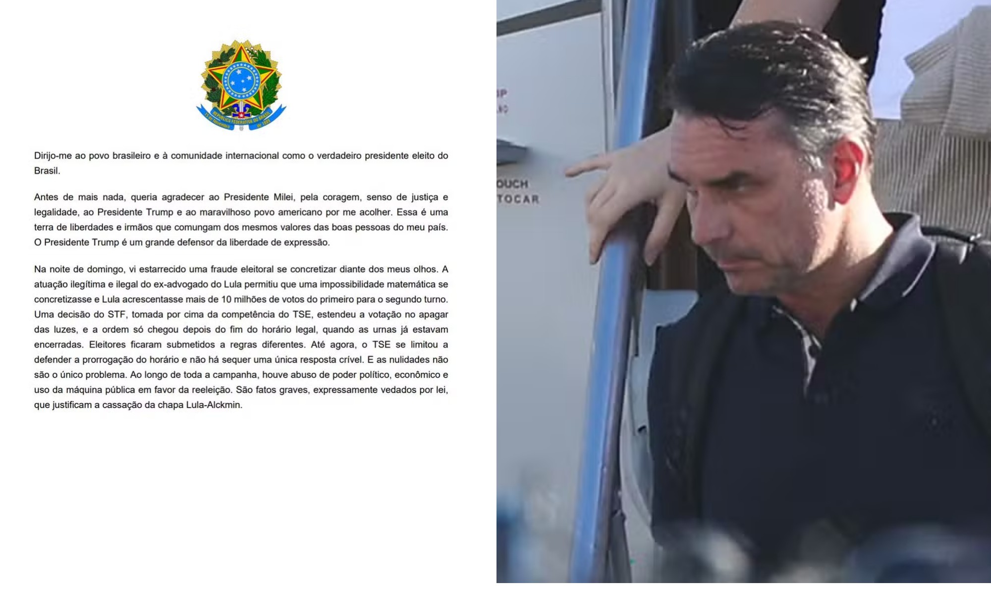 Cúpula do PL tenta convencer Flávio a abandonar discurso de fraude e teme novas declarações nos EUA